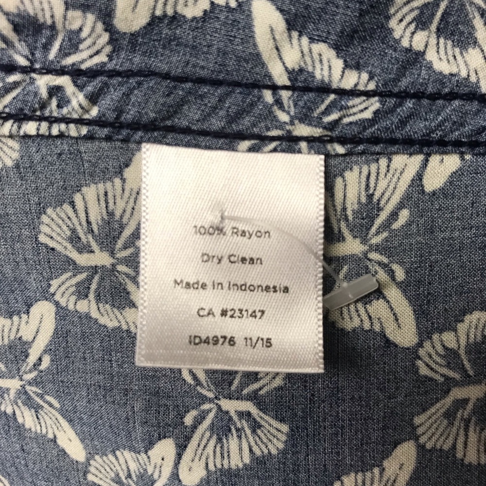 Euc Talbots Button Down Butterfly Long Sleeve Sz2x - image 5